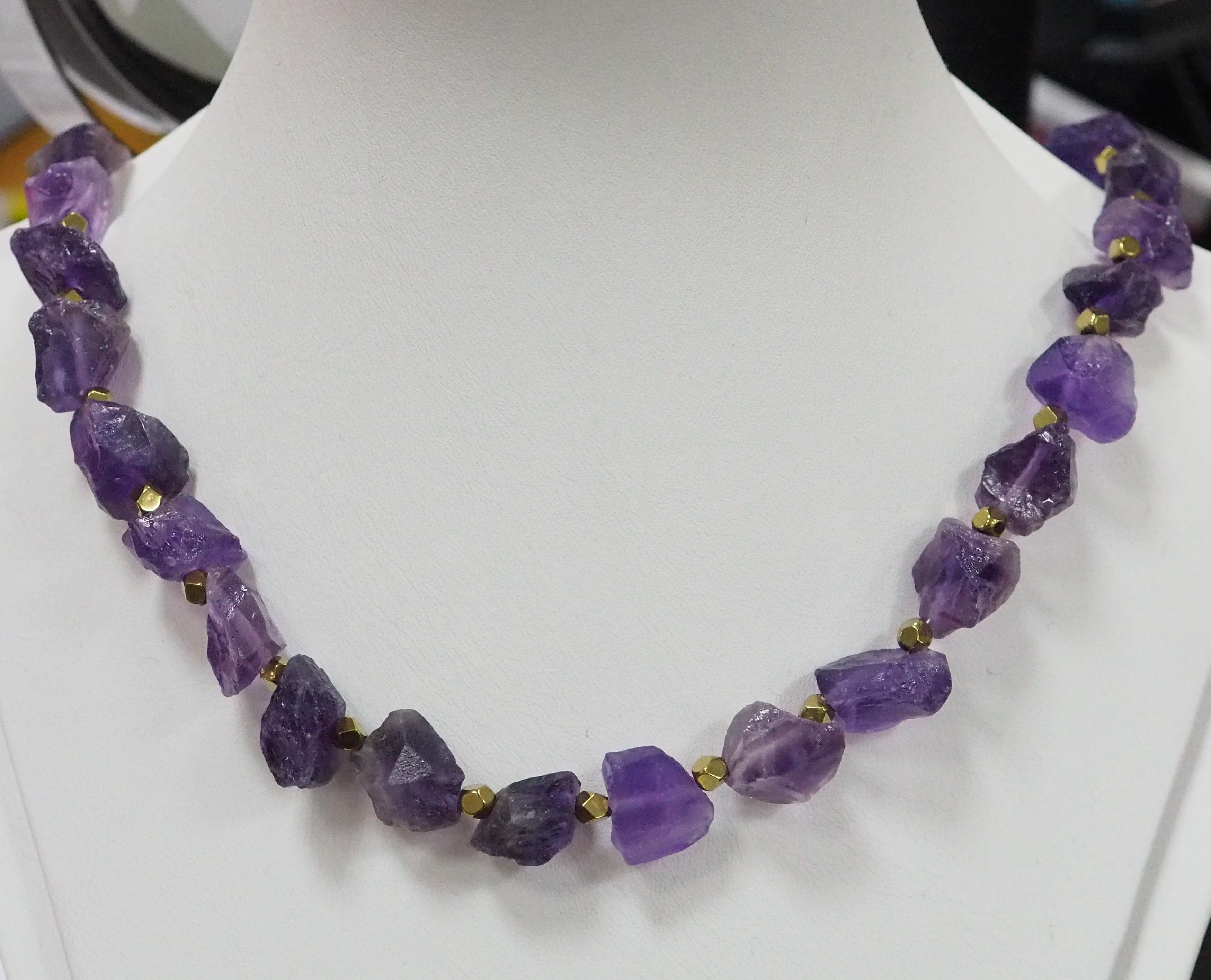 Бусы из аметиста и гематита